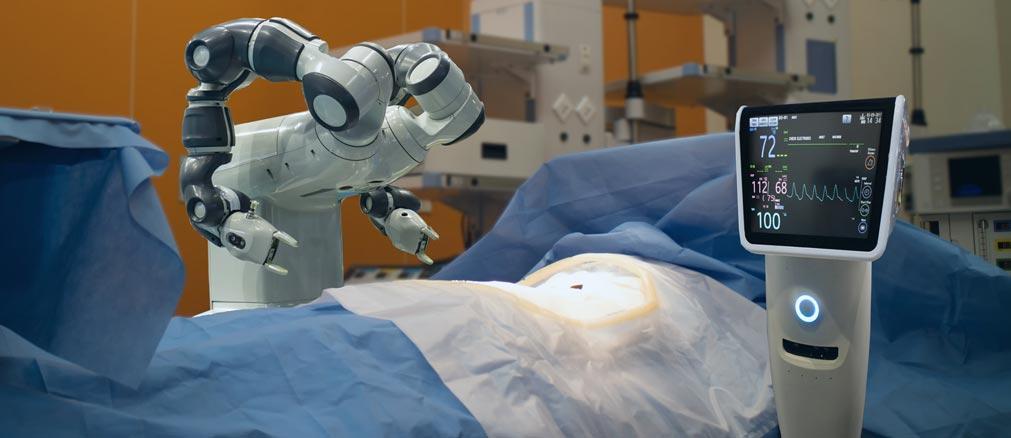 Roboter assistiert bei einer Operation