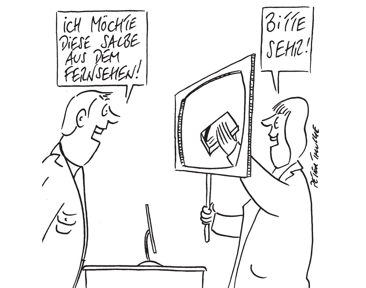 Cartoon, die Salbe aus dem Fernsehen bitte.