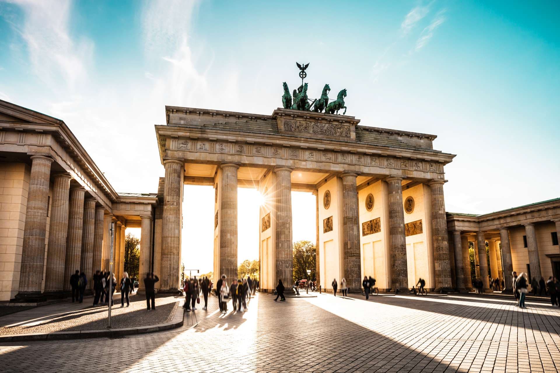 Berlin cityscape at sunset &#8211; Brandenburg Gate