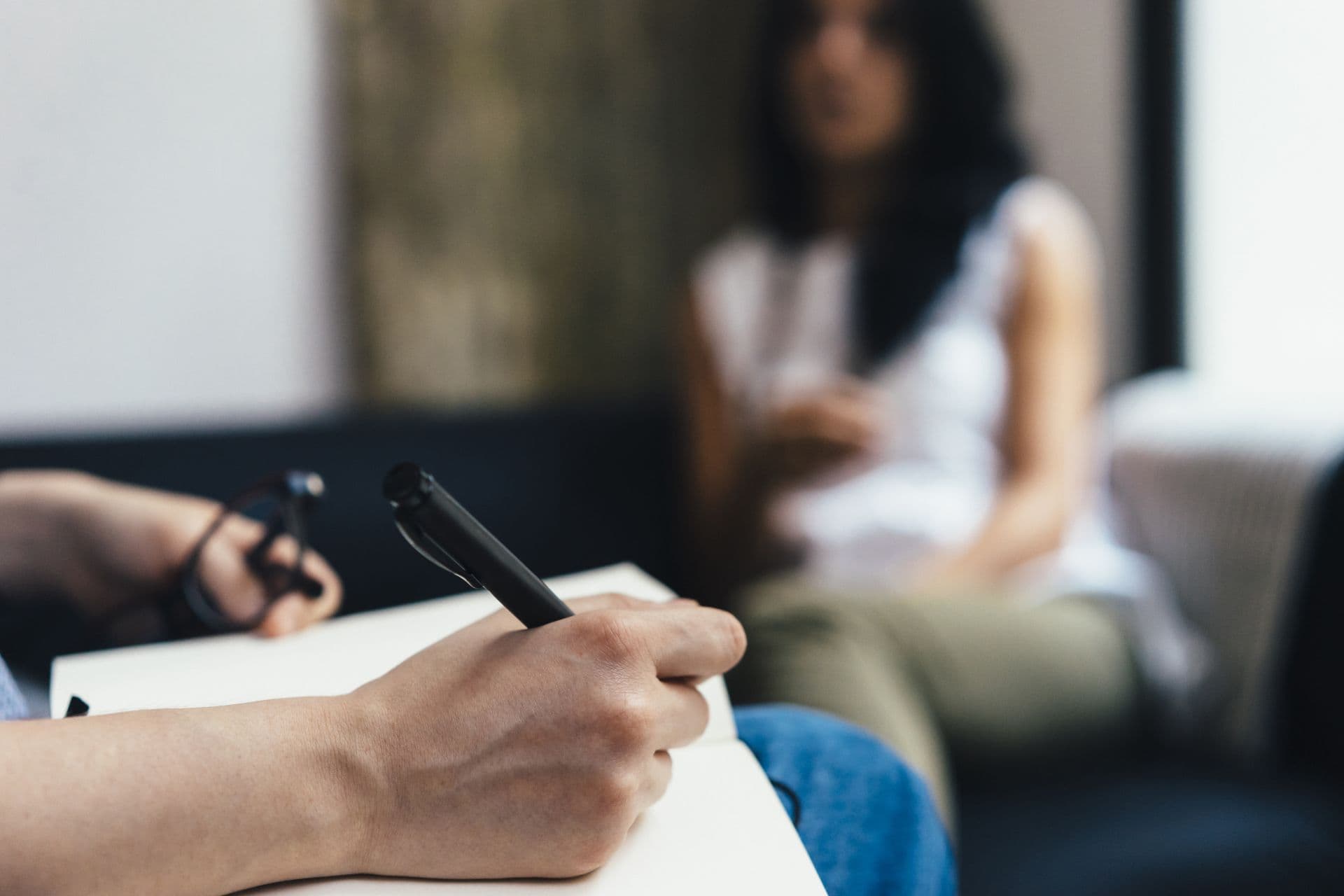 Woman during a psychotherapy session