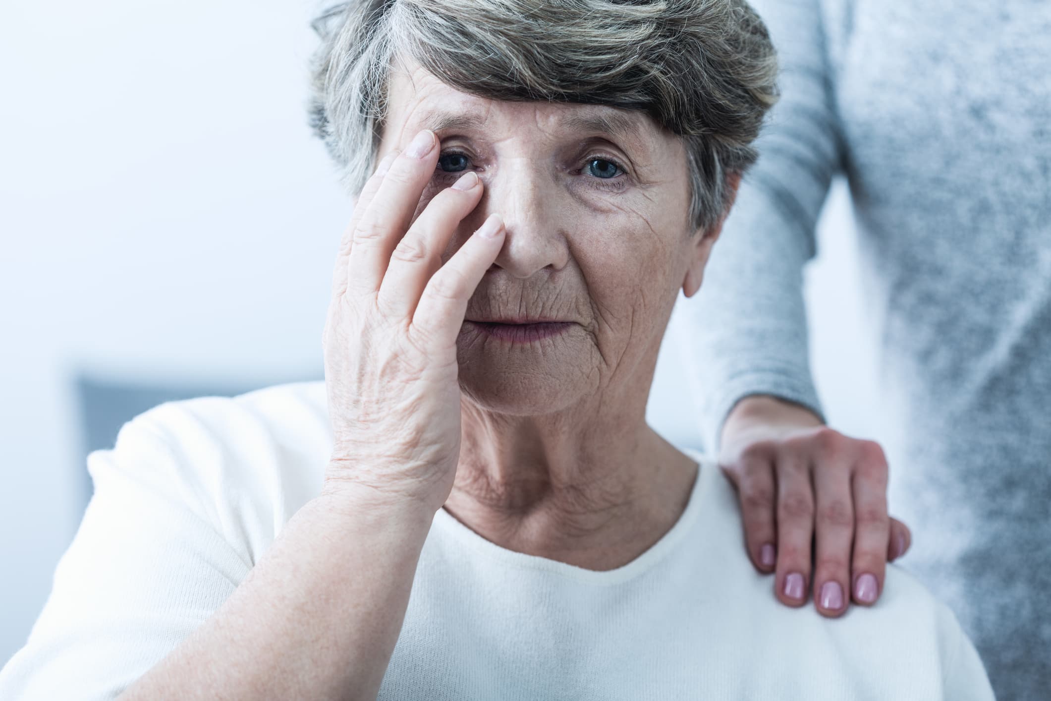 Woman suffering from senility