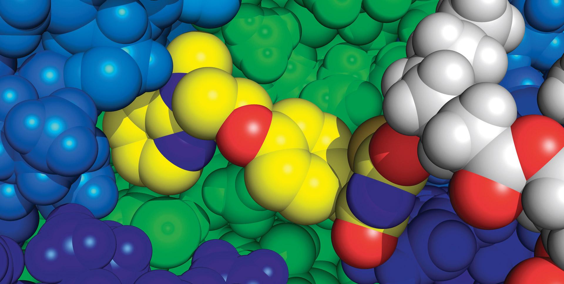 Ein Rosiglitazon-Molekül gebunden an einen Ionenkanal soll auf die richtige Spur führen, um neue Therapieoptionen zu finden.