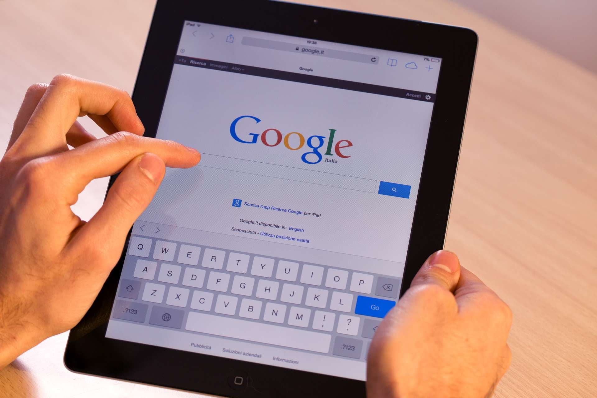 Google auf dem iPad
