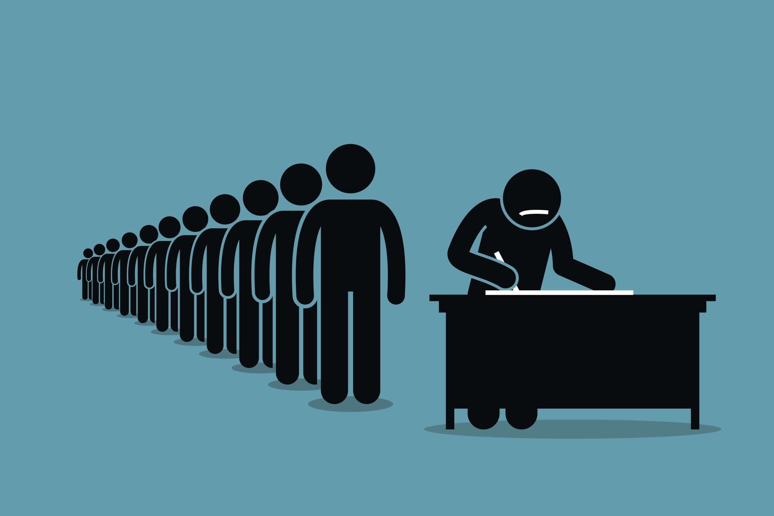 Vektorgrafiken zeigen Protest, Abstimmung, Registrierung und Erklärung.