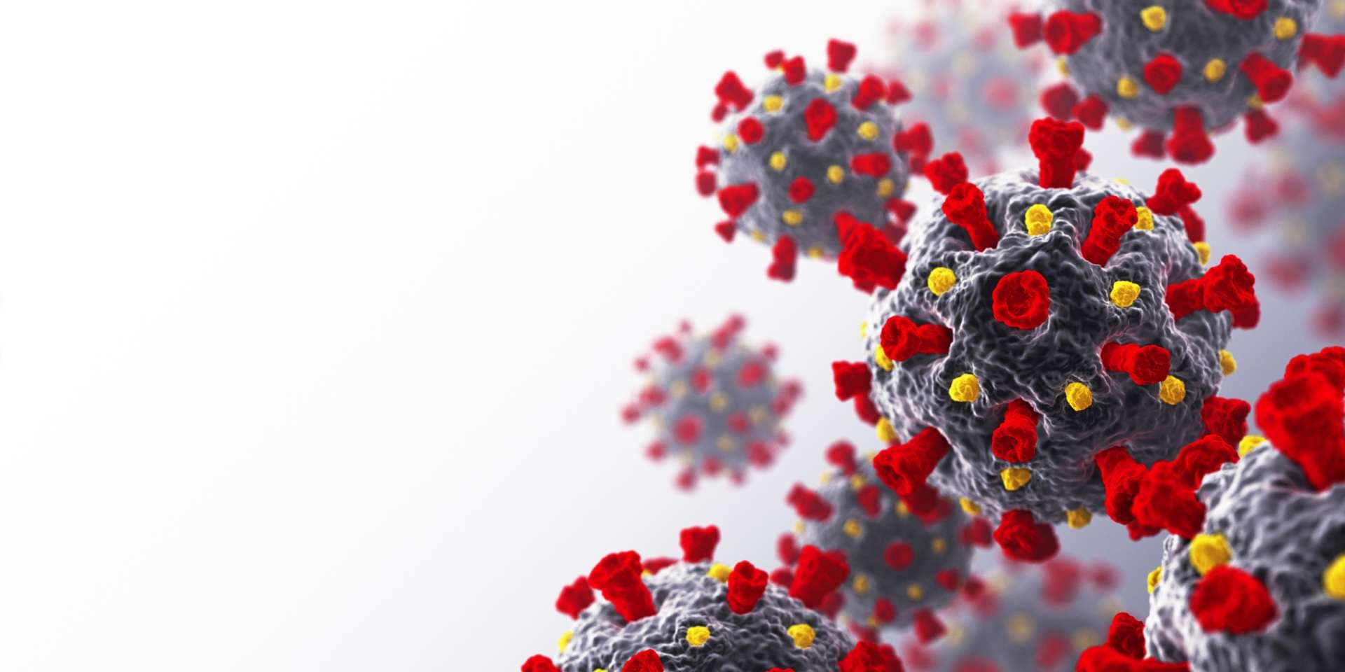 Coronavirus. COVID-19. 3D-Rendering