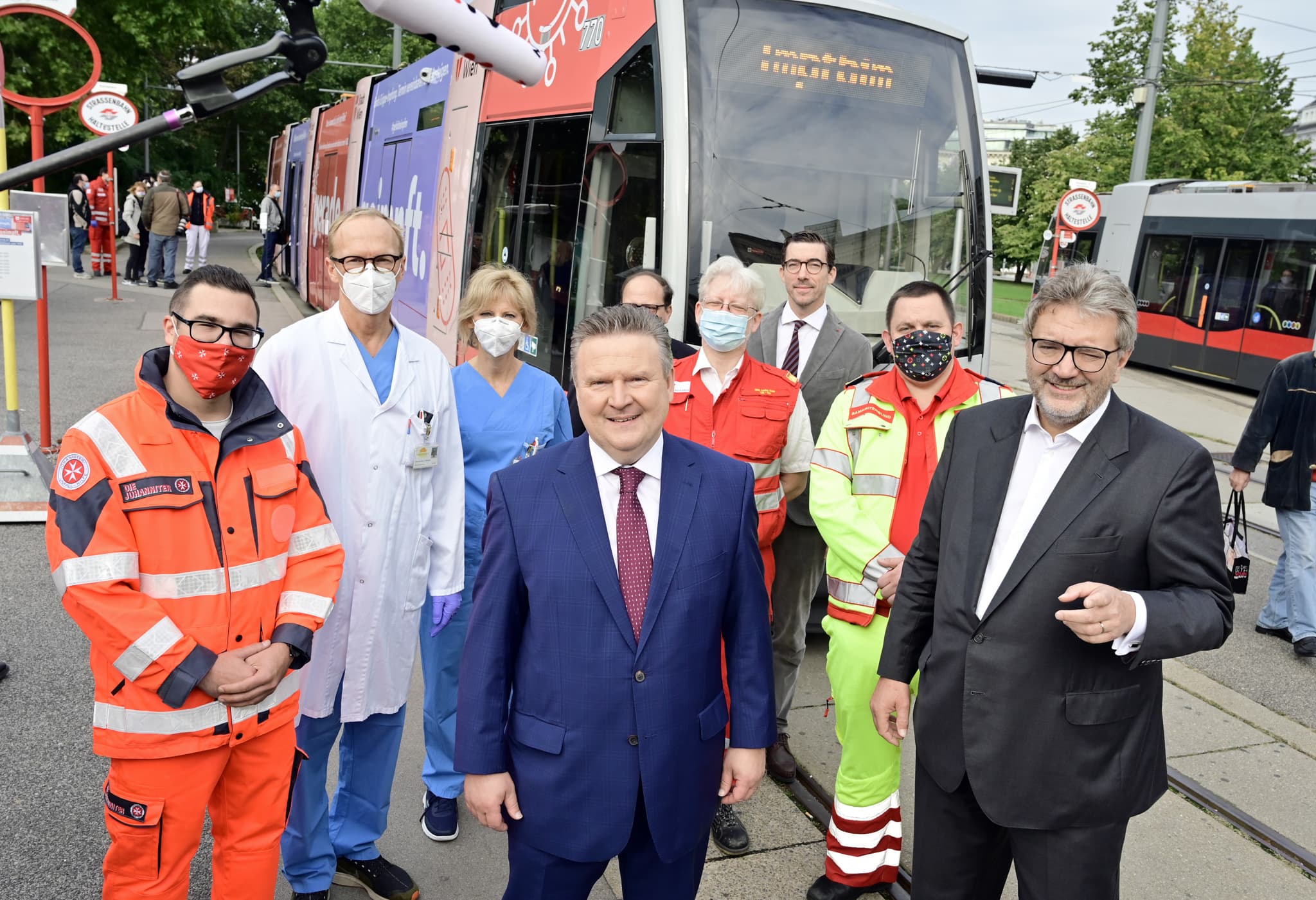 mit Bürgermeister Michael Ludwig und Gesundheitsstadtrat Peter Hacker