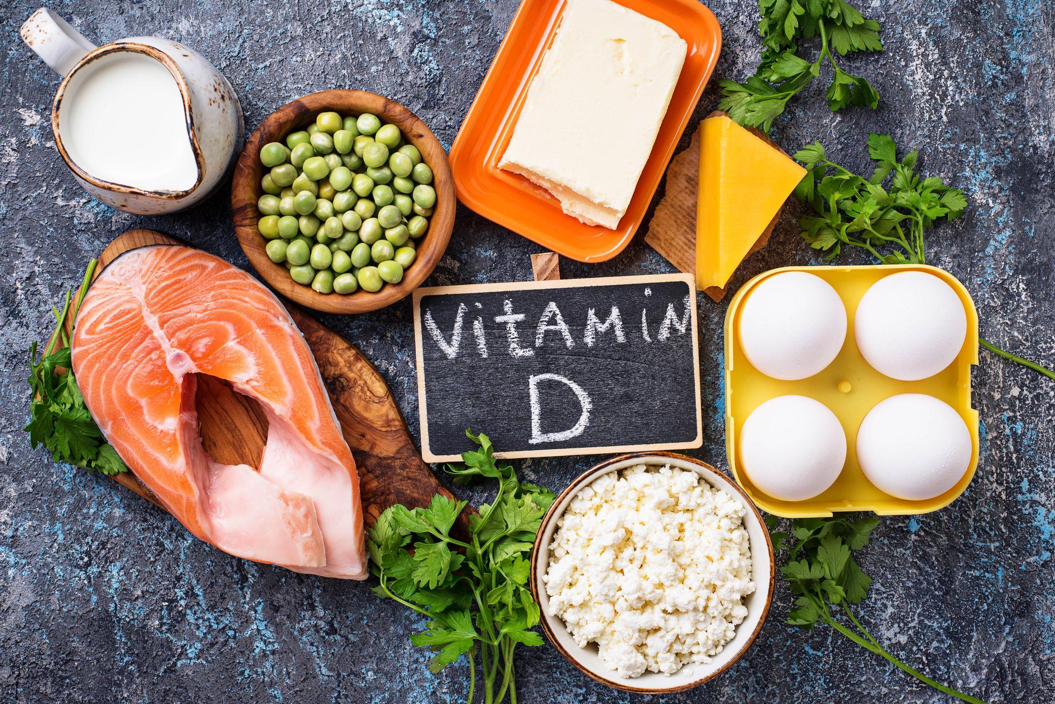 Healthy foods containing vitamin D