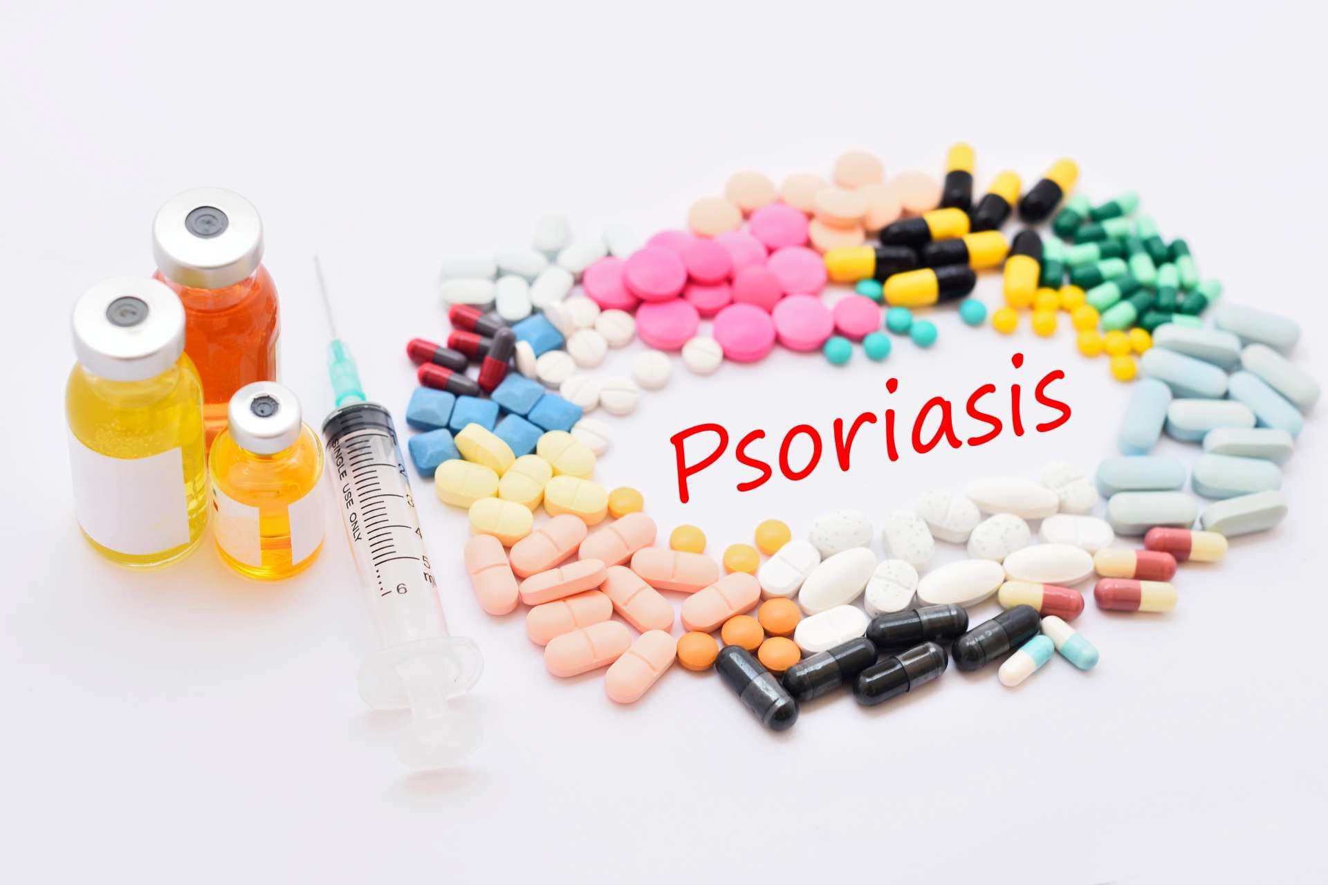 Medikamente zur Behandlung von Psoriasis, medizinisches Konzept