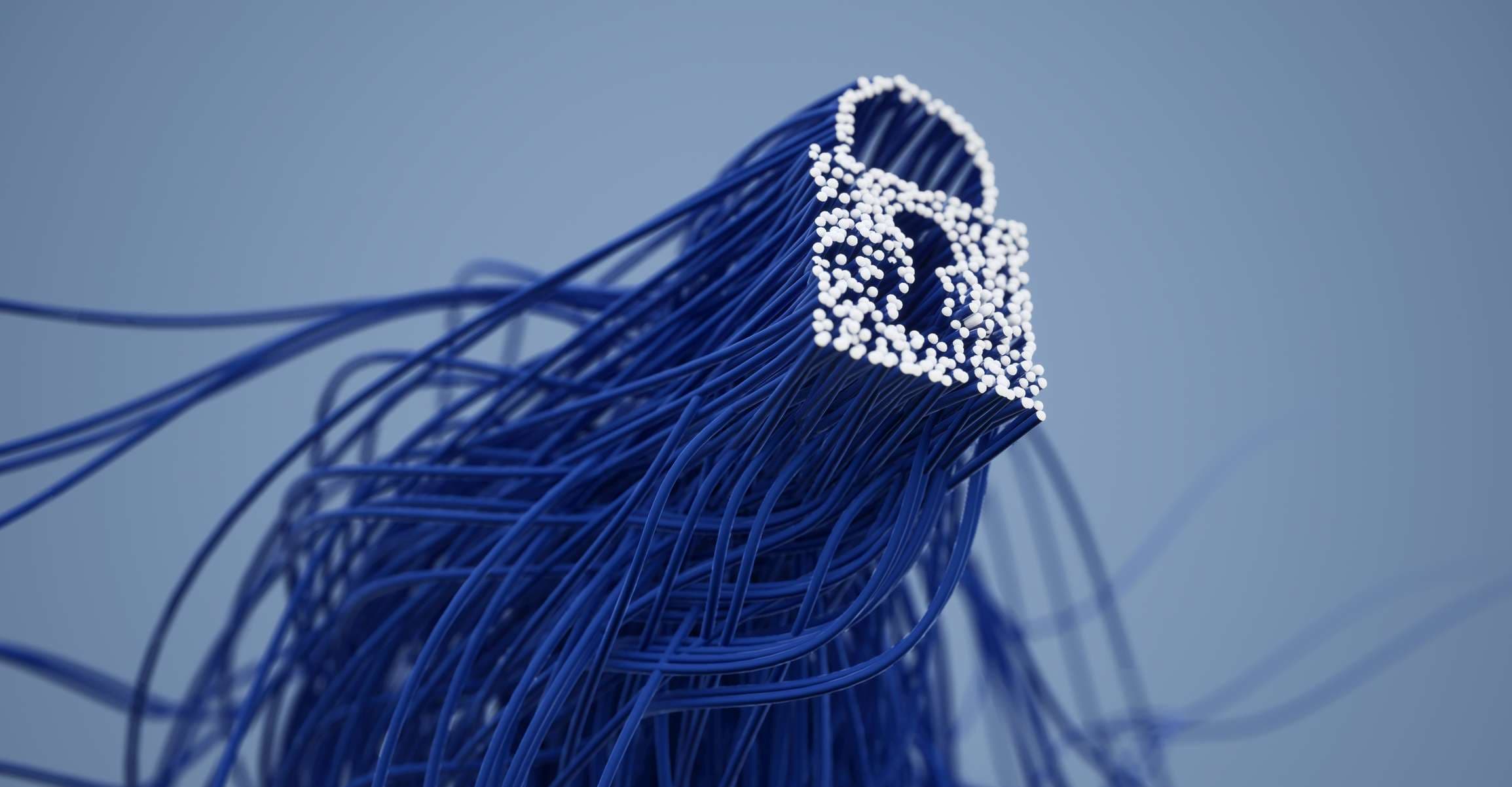 3D-Rendering der Sperre auf blauem Hintergrund