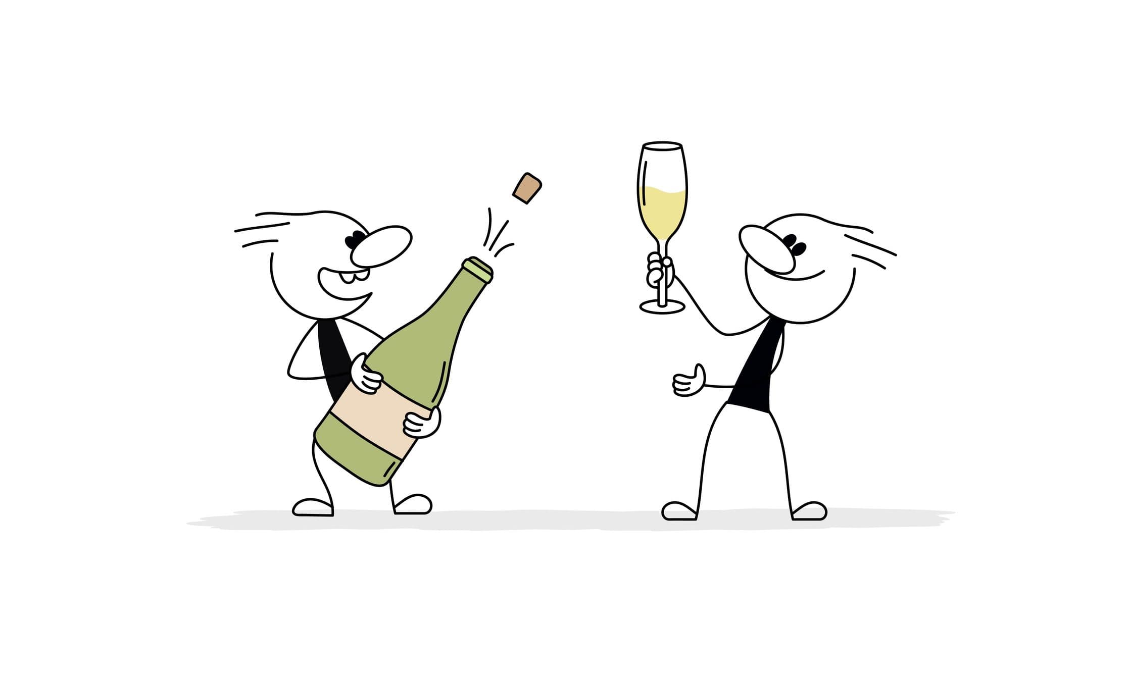 Handgezeichnete Cartoon-Vektor-Illustration.