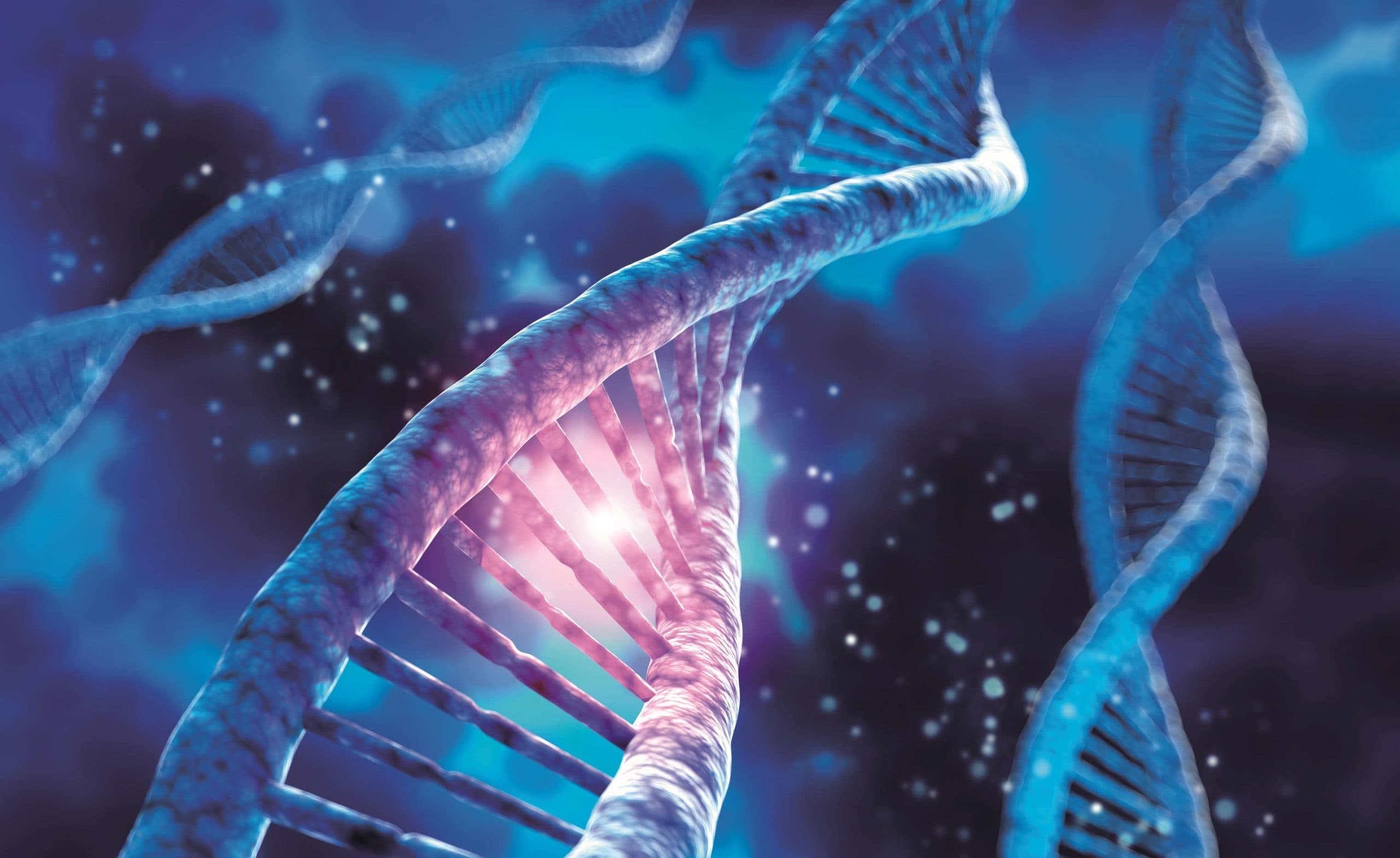 DNA-Sequenz, DNA-Codestruktur &#8211; Medizinische 3D-Illustration