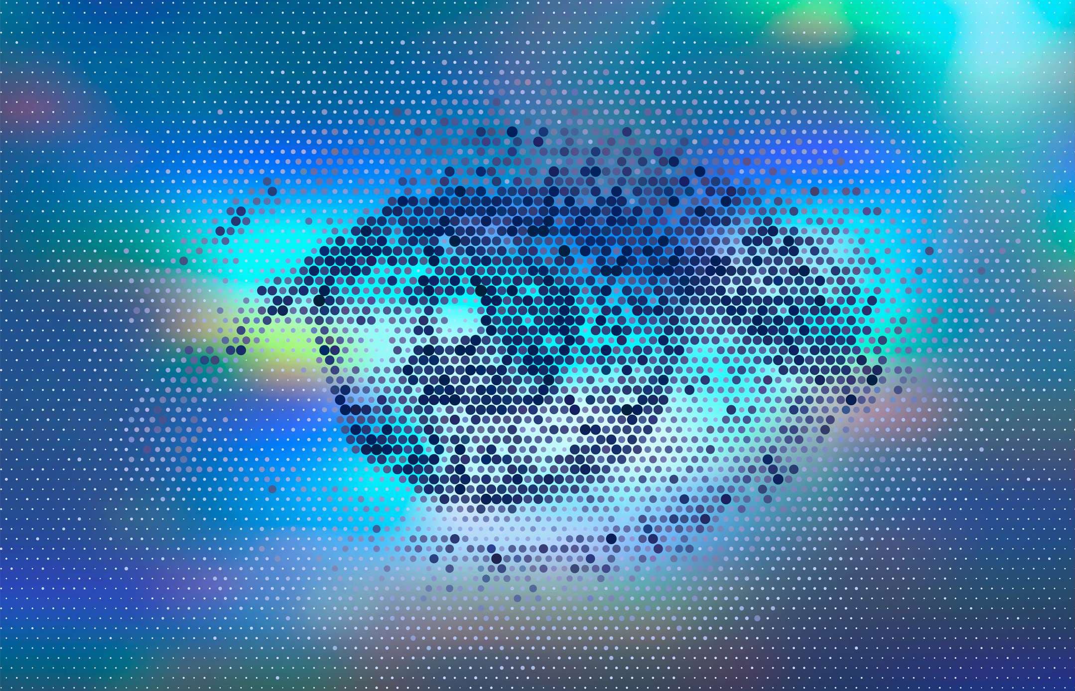 Digitales Scannen der Netzhaut. Blaues Auge-Vektor-Illustration