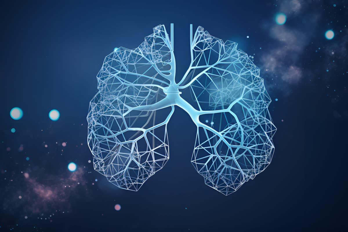 Respiratory system, lungs of smoking people generative AI