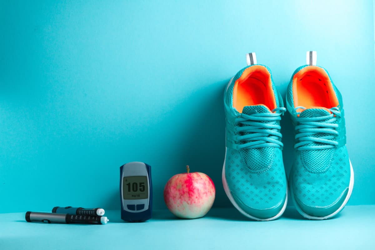 Konzept eines gesunden Diabetikers. Diabetes. Sportdiabetiker. Sport. Sportleben eines Diabetespatienten.