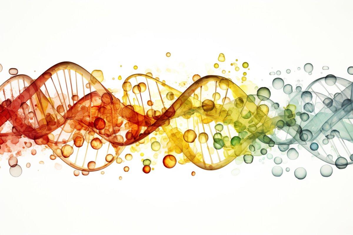 futuristische Lebensmittelproteinsequenzen DNA-Sequenzen. Generative KI