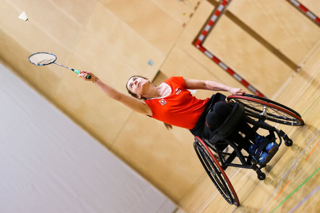 Die Para-Badmintonspielerin Henriett Koosz.