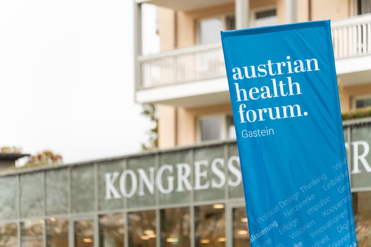 Der Eingang des Austrian Health Forums.