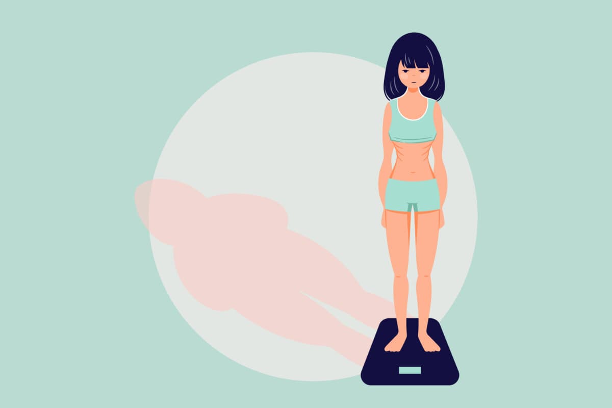 Konzept Anorexia nervosa.