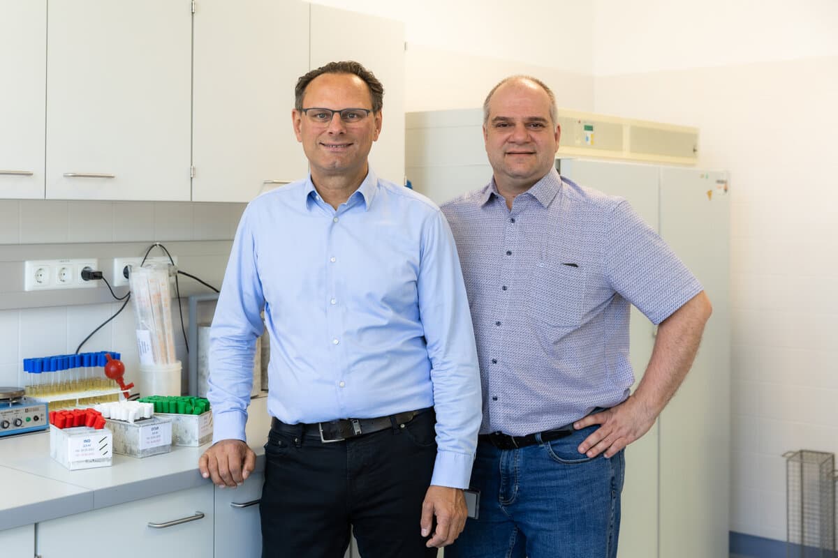 Ein Bild der beiden Forscher – vlnr.: Christoph Högenauer, Stefan Schild