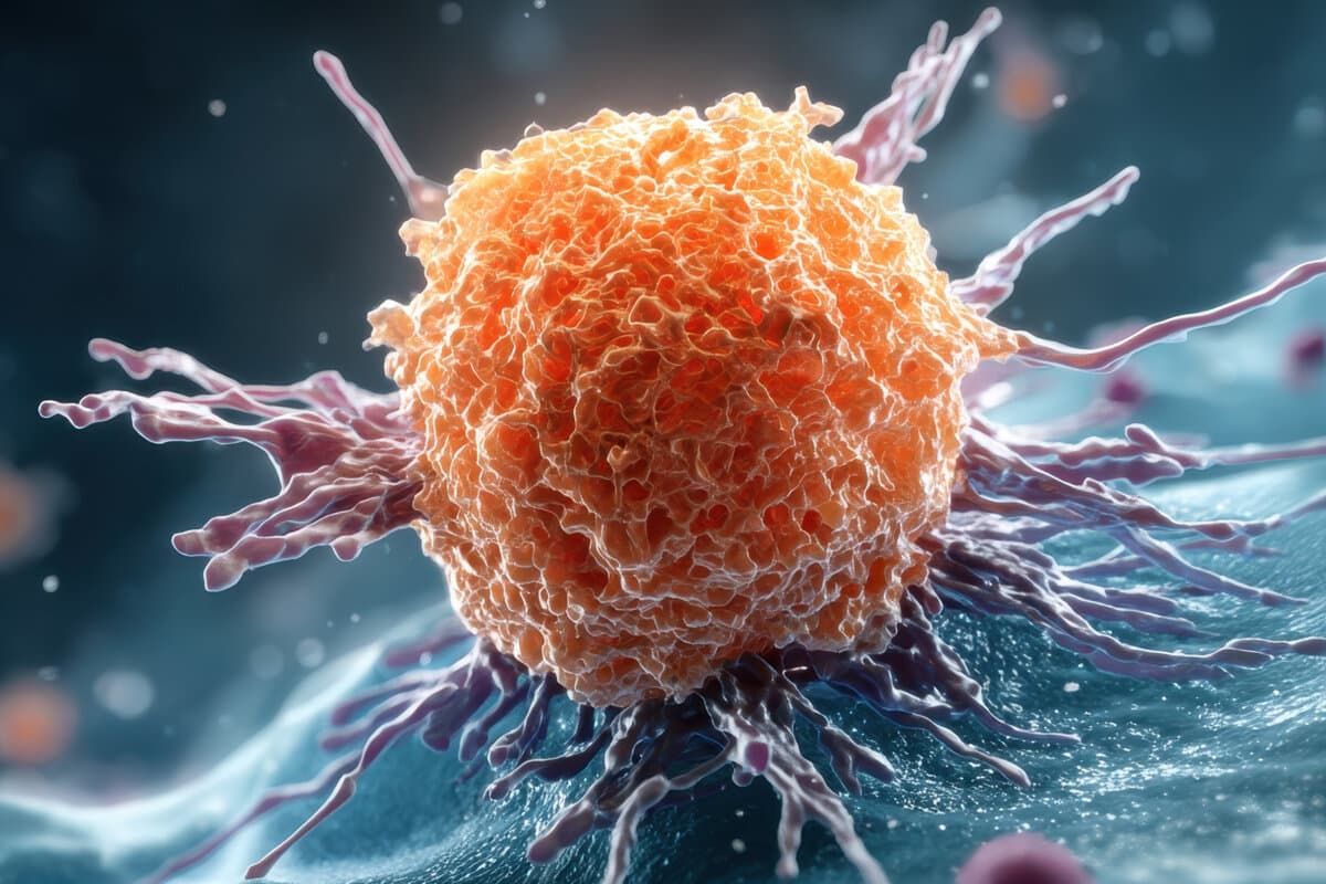 3D-Visualisierung der CAR-T-Zelltherapie: Genetisch veränderte Zelle