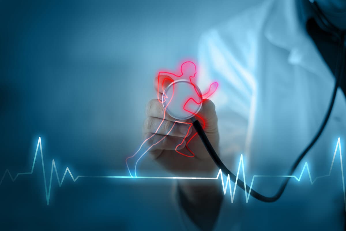 Cardio-Training steigert die Gesundheit des Herzens, Konzept gesunder Körper, gesunder Geist