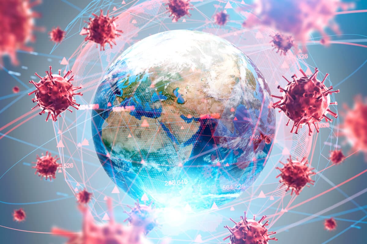 Globale Virus- und Krankheitsausbreitung, Coronavirus (Covid)