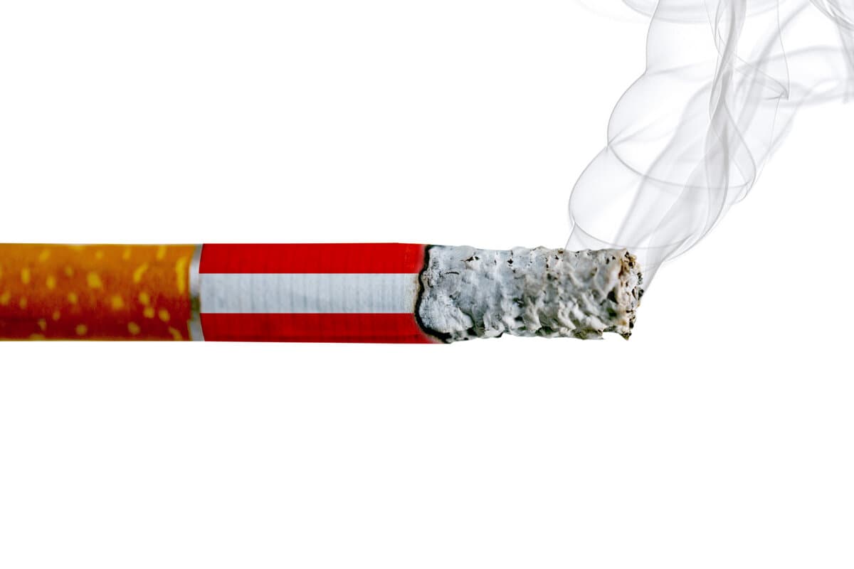 Austria country smoking addiction creative design. Tobacco Industry concept. A healthy lifestyle is becoming more popular.