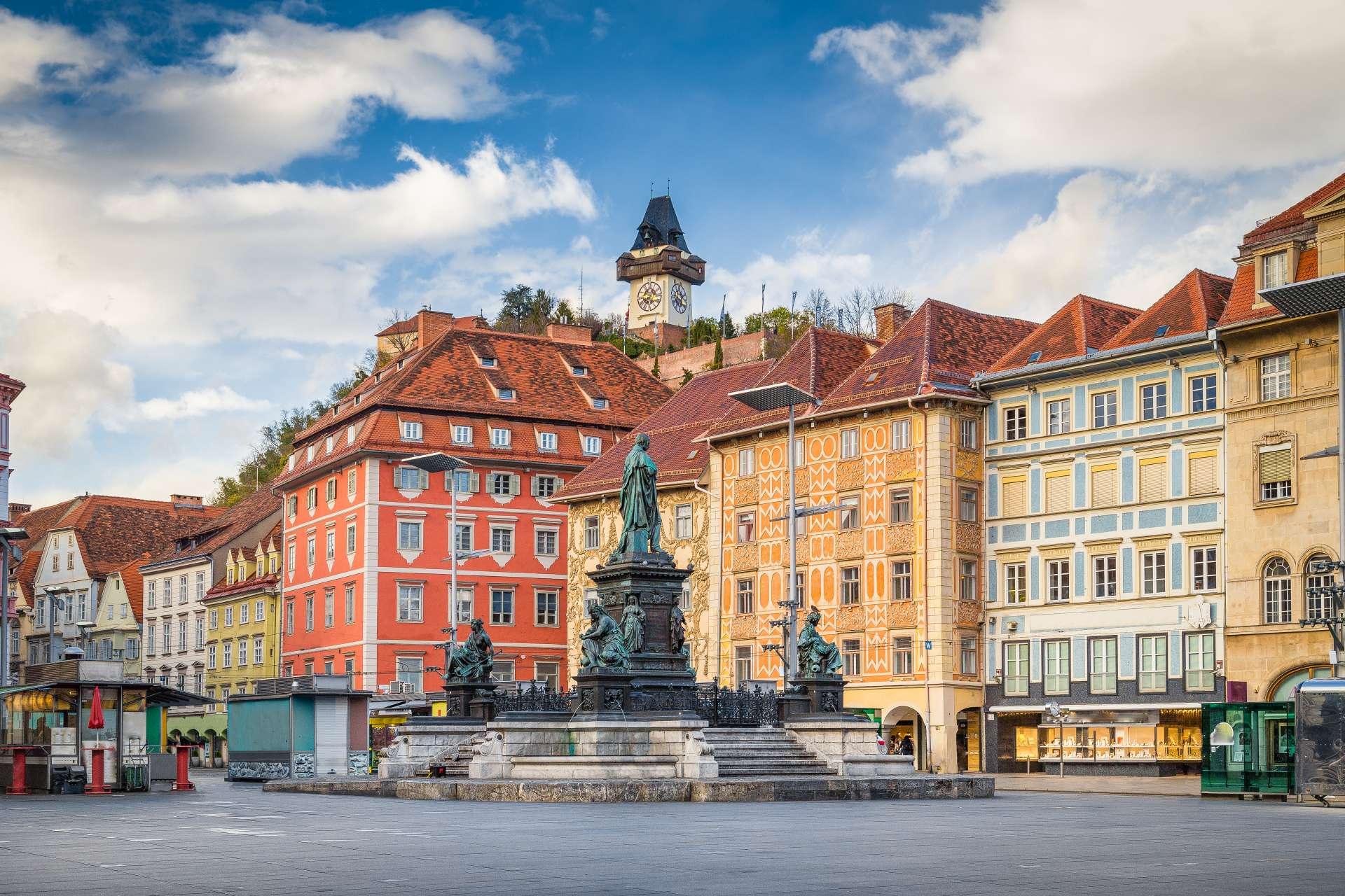 Historische Stadt Graz mit Hauptplatz, Steiermark, Österreich