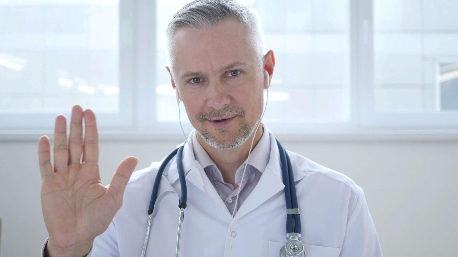 Video-Chat mit dem Patienten durch den Arzt