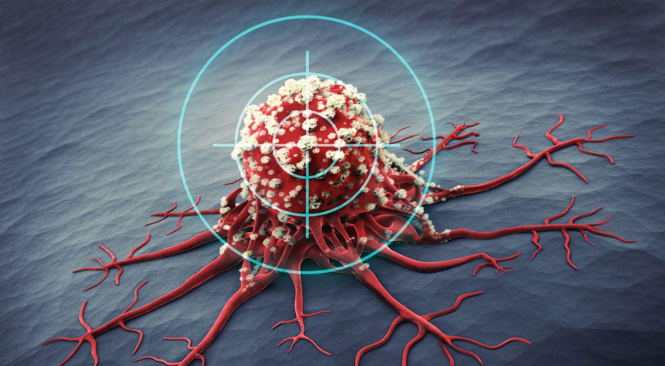 3D-Rendering einer Krebszelle - medizinische Illustration