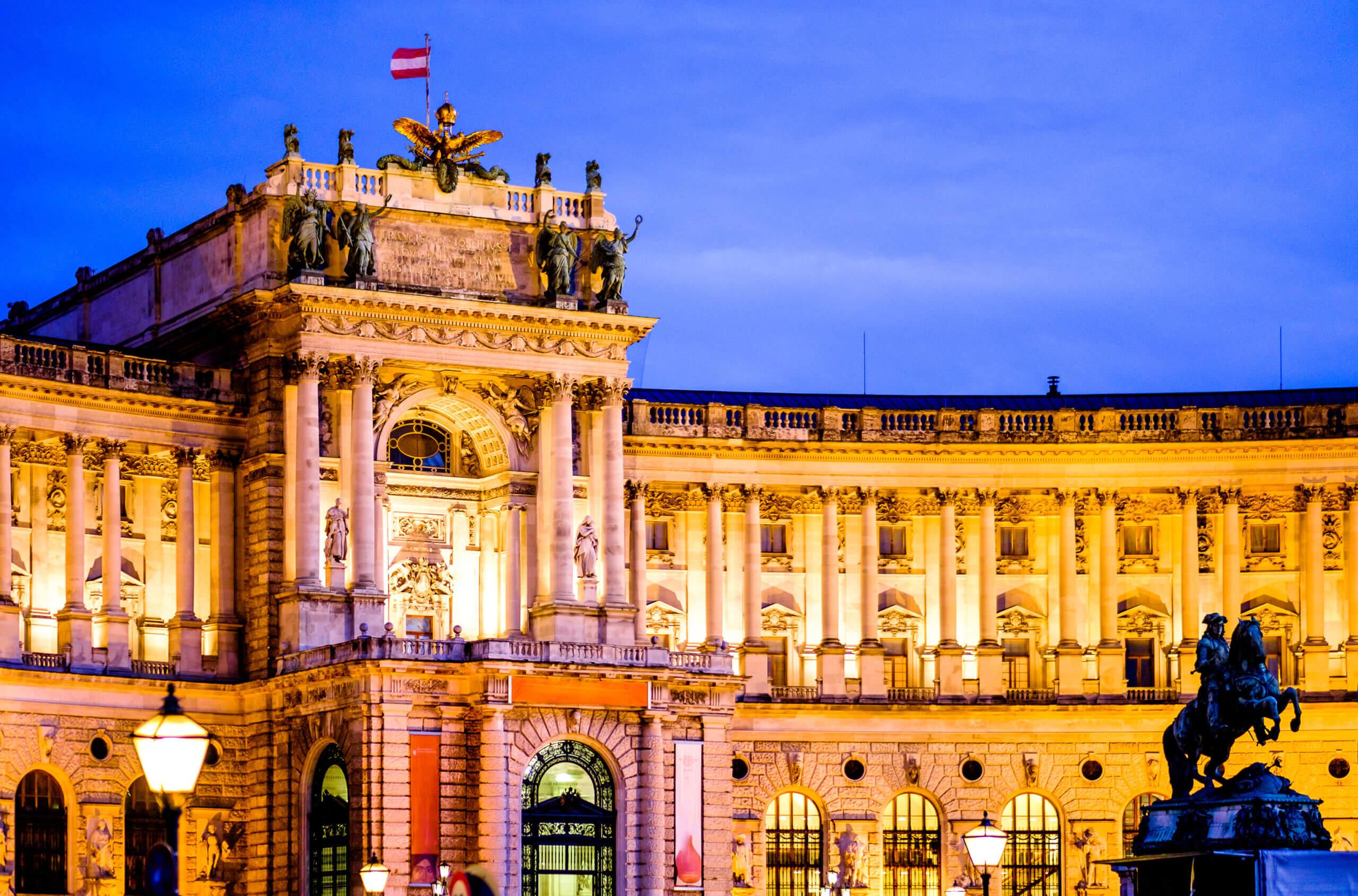 das berühmte Hofburg-Gebäude in Wien - Österreich