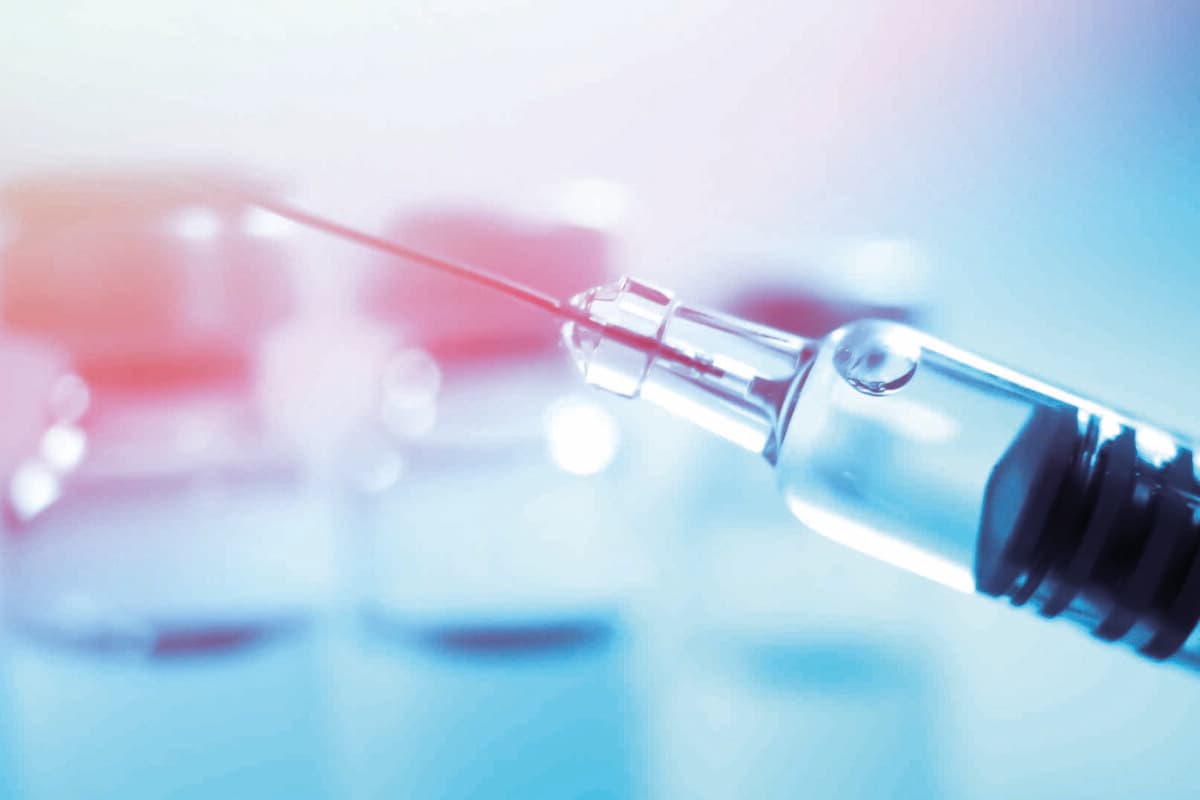 Vaccine vial dose flu shot drug needle syringe,medical concept v